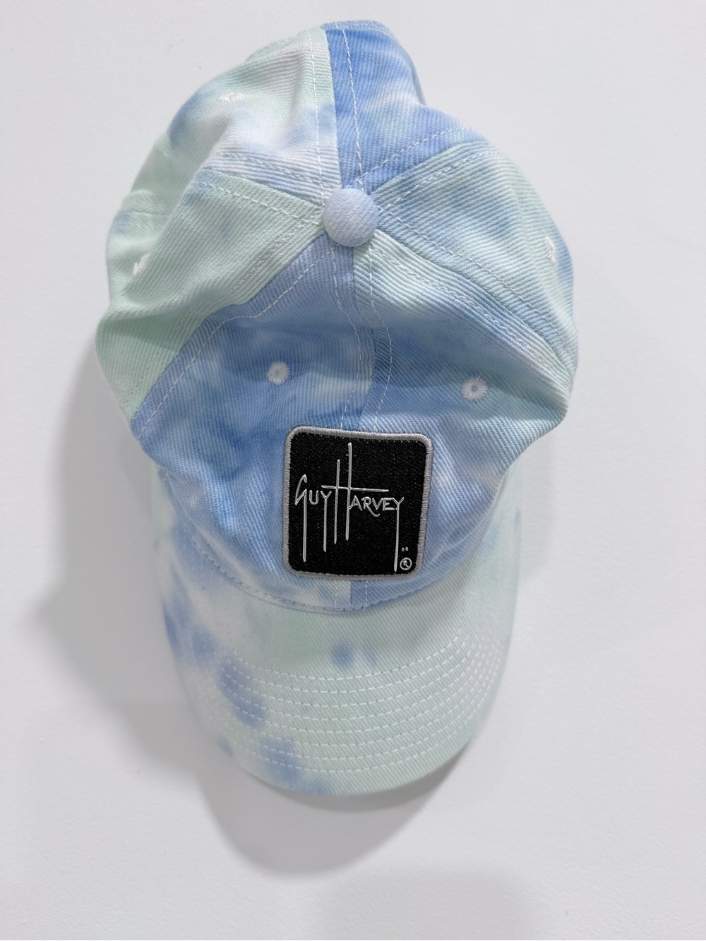Guy Harvey Kids Tie-Dye Cap - Light Blue & Mint - Picture 4 of 5